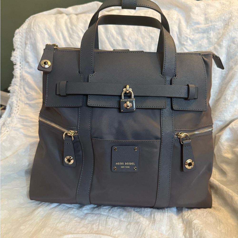 Henri Bendel Large JetSetter Backpack/crossbody Bag in Slate Grey
